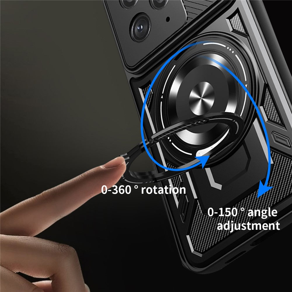 Xiaomi Redmi K80 5G / Poco F7 Pro 5G Magnetiskt Skal Roterande Stativ TPU + PC mobilskal