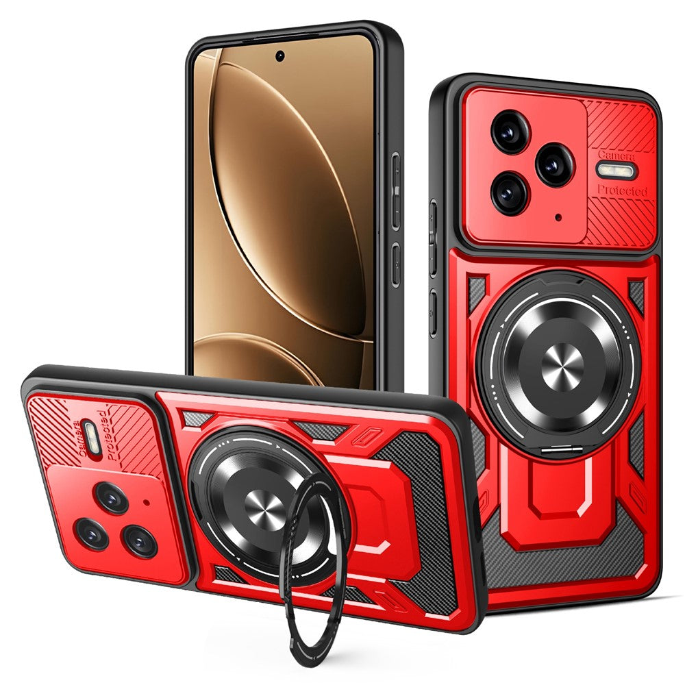 Xiaomi Redmi K80 5G / Poco F7 Pro 5G Magnetiskt Skal Roterande Stativ TPU + PC mobilskal