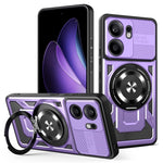 Oppo Reno13 F 5G (Reno 13 FS 5G) / 4G Magnetiskt Skal Roterande Stativ TPU + PC mobilskal