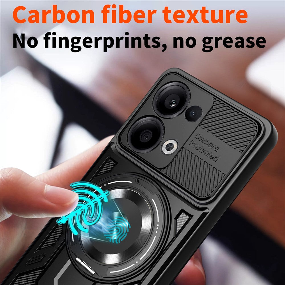 For Oppo Reno13 5G (Global) Magnetic Case Rotating Kickstand TPU + PC Phone Cover