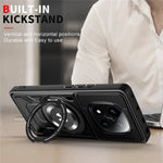 For Xiaomi Redmi Note 14 Pro 4G Magnetic Case Rotating Kickstand TPU + PC Phone Cover
