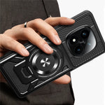 For Xiaomi Redmi Note 14 Pro 4G Magnetic Case Rotating Kickstand TPU + PC Phone Cover