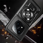 For Xiaomi Redmi Note 14 Pro 4G Magnetic Case Rotating Kickstand TPU + PC Phone Cover
