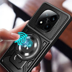 For Xiaomi Redmi Note 14 Pro 4G Magnetic Case Rotating Kickstand TPU + PC Phone Cover