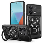 For Xiaomi Redmi Note 13 Pro 4G / Poco M6 Pro 4G Magnetic Case Rotating Kickstand TPU + PC Phone Cover