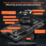 For Xiaomi Redmi Note 13 Pro 4G / Poco M6 Pro 4G Magnetic Case Rotating Kickstand TPU + PC Phone Cover