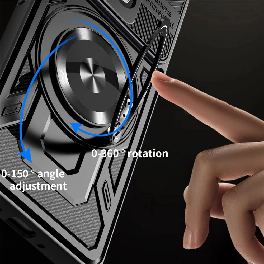 For Xiaomi Redmi Note 13 Pro 4G / Poco M6 Pro 4G Magnetic Case Rotating Kickstand TPU + PC Phone Cover