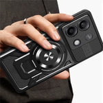 For Xiaomi Redmi Note 13 Pro 4G / Poco M6 Pro 4G Magnetic Case Rotating Kickstand TPU + PC Phone Cover