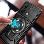 For Xiaomi Redmi Note 13 Pro 4G / Poco M6 Pro 4G Magnetic Case Rotating Kickstand TPU + PC Phone Cover