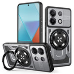 For Xiaomi Redmi Note 13 Pro 4G / Poco M6 Pro 4G Magnetic Case Rotating Kickstand TPU + PC Phone Cover