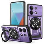 For Xiaomi Redmi Note 13 Pro 4G / Poco M6 Pro 4G Magnetic Case Rotating Kickstand TPU + PC Phone Cover