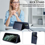 BETOPNICE For iPhone 11 Pro Max Magnetic Case  Leather Phone Cover Kickstand with Detachable Card Bag
