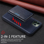 BETOPNICE For iPhone 11 Pro Max Magnetic Case  Leather Phone Cover Kickstand with Detachable Card Bag