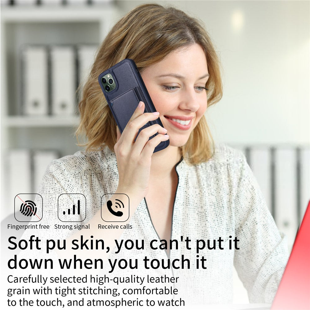 BETOPNICE For iPhone 11 Pro Max Magnetic Case  Leather Phone Cover Kickstand with Detachable Card Bag