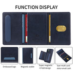 BETOPNICE For iPhone 11 Pro Max Magnetic Case  Leather Phone Cover Kickstand with Detachable Card Bag