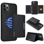 BETOPNICE For iPhone 11 Pro Max Magnetic Case  Leather Phone Cover Kickstand with Detachable Card Bag