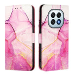 For Oppo F29 5G Case with Strap Marble Pattern Leather Phone Cover Card Holder