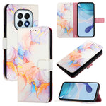 For Oppo F29 5G Case with Strap Marble Pattern Leather Phone Cover Card Holder
