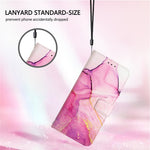 For Oppo Find X8s 5G Case with Strap Marble Pattern Leather Phone Cover Card Holder