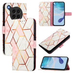 For Oppo Find X8s 5G Case with Strap Marble Pattern Leather Phone Cover Card Holder