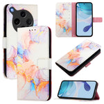 For Oppo Find X8 Ultra 5G Case with Strap Marble Pattern Leather Phone Cover Card Holder