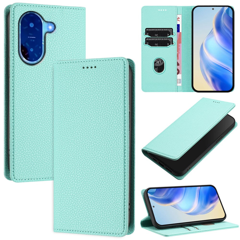 For Xiaomi Redmi A5 NFC (EU) (173.45mm) Wallet Case RFID Blocking Litchi Texture Leather Mobile Cover