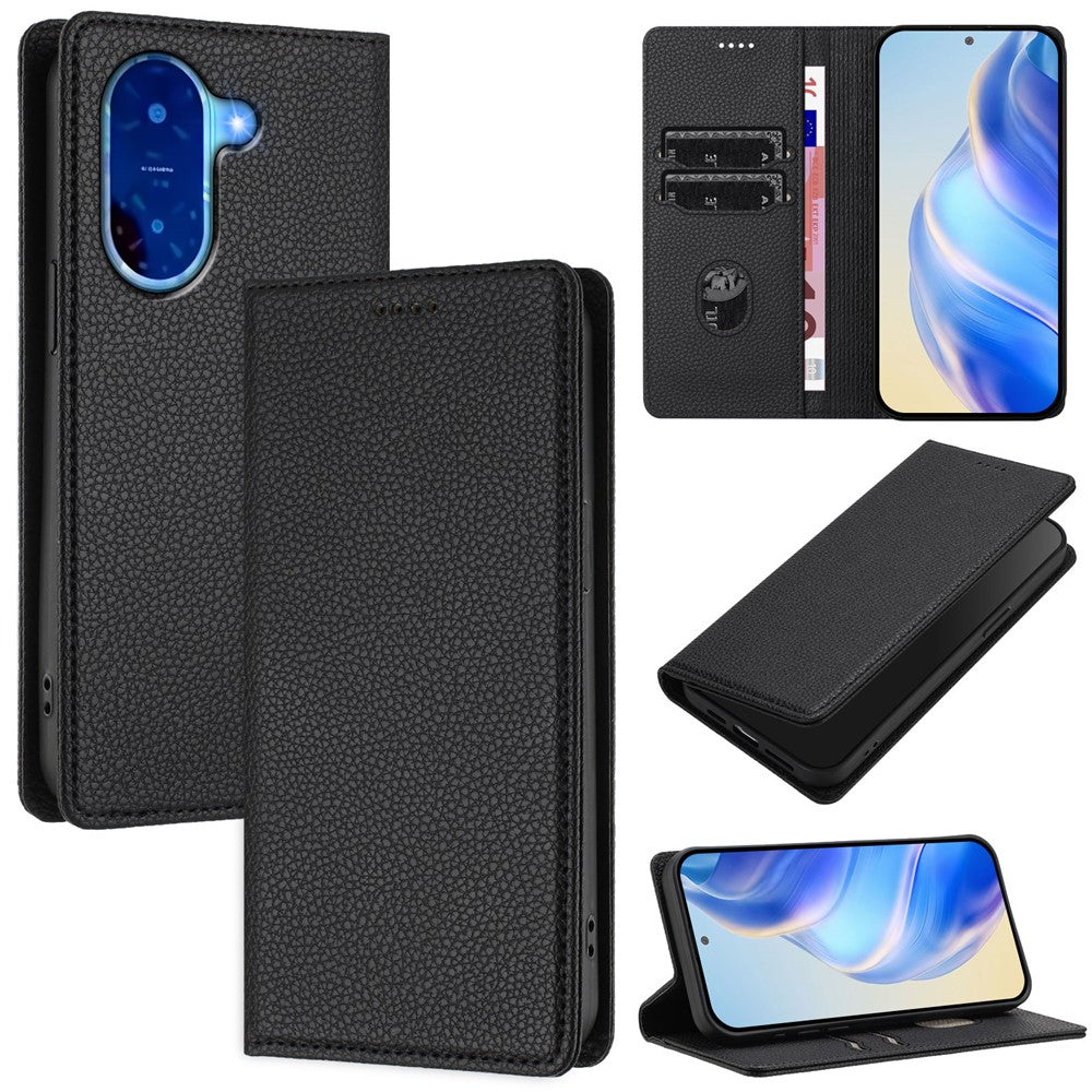For Xiaomi Redmi A5 NFC (EU) (173.45mm) Wallet Case RFID Blocking Litchi Texture Leather Mobile Cover