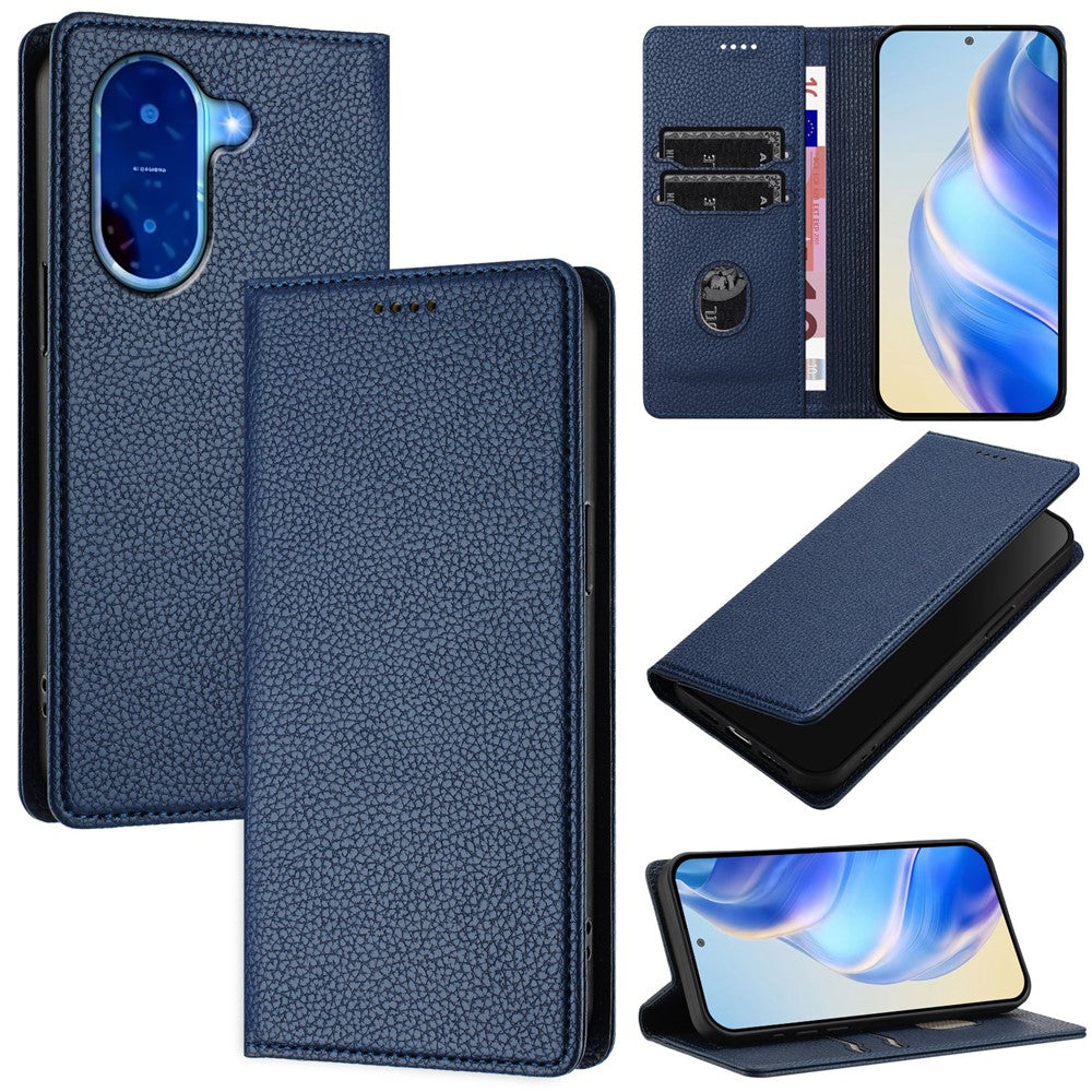 For Xiaomi Redmi A5 NFC (EU) (173.45mm) Wallet Case RFID Blocking Litchi Texture Leather Mobile Cover