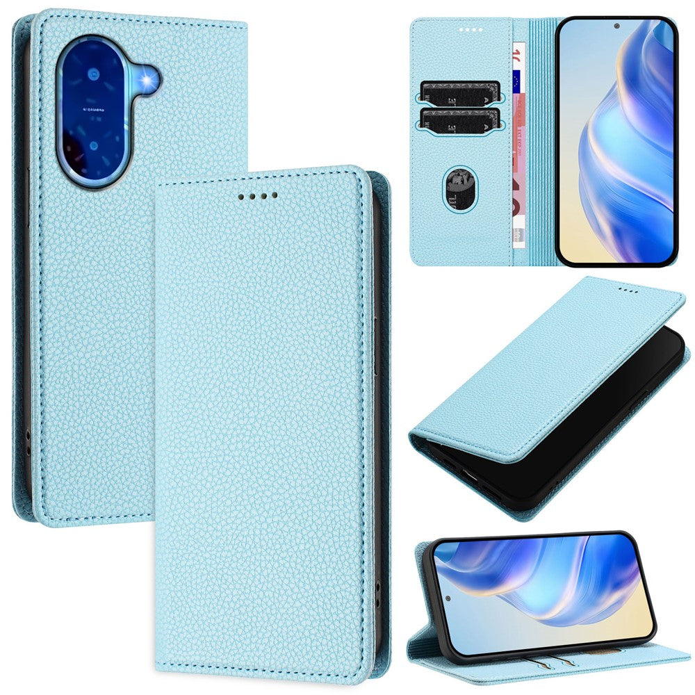 For Xiaomi Redmi A5 NFC (EU) (173.45mm) Wallet Case RFID Blocking Litchi Texture Leather Mobile Cover