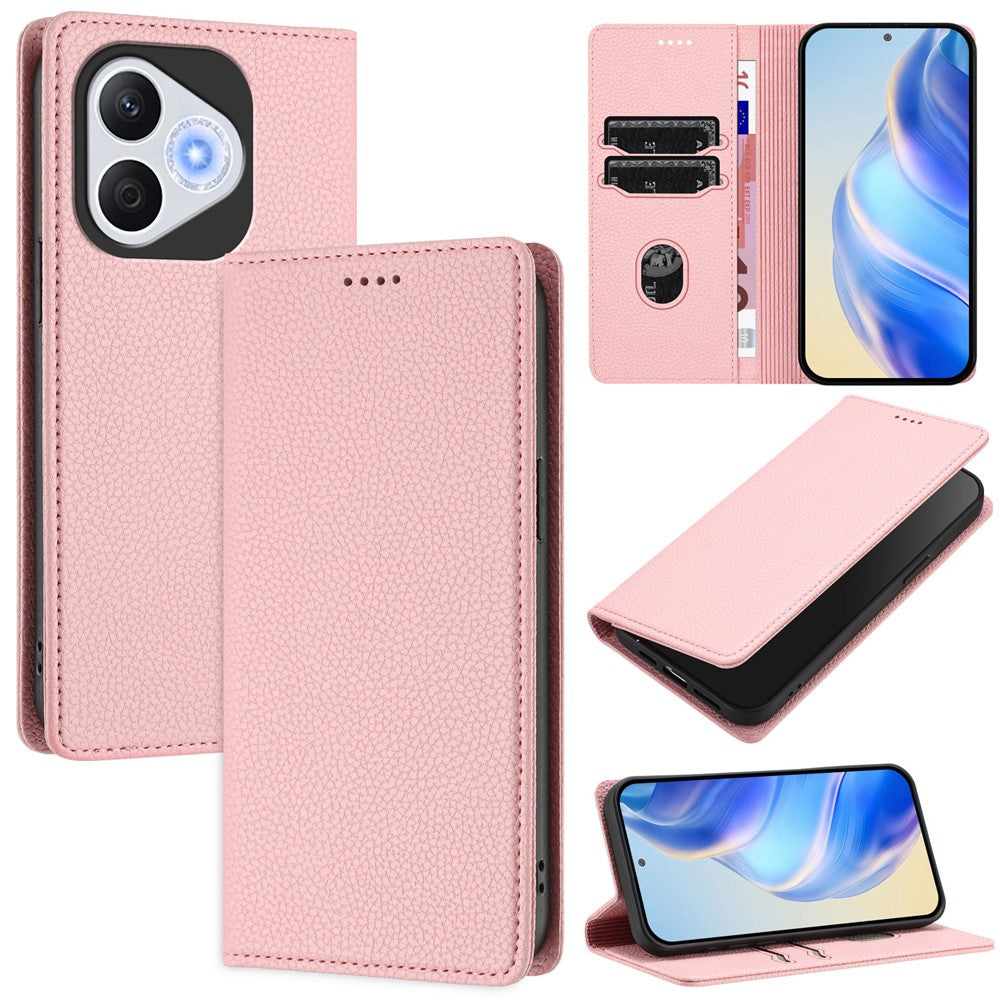 For Honor 400 Lite 5G Wallet Case RFID Blocking Litchi Texture Leather Mobile Cover