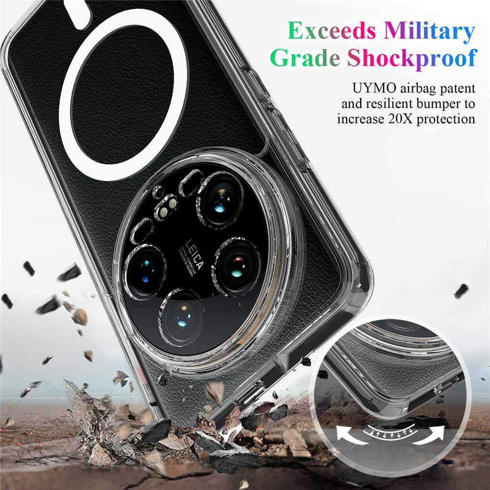 For Xiaomi 14 Ultra Clear Phone Magnetic Case TPU+Acrylic Back Cover