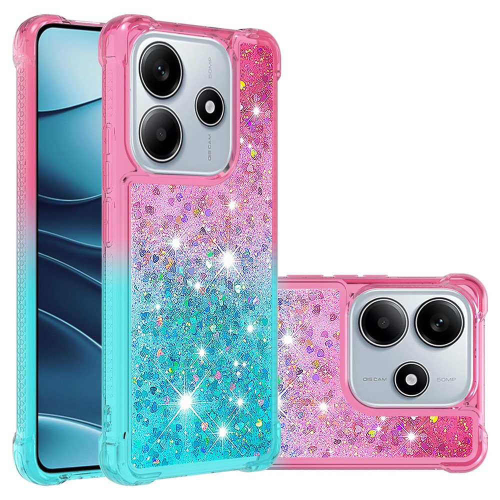For Xiaomi Redmi Note 14 4G (163.25mm) TPU Case Gradient Quicksand Phone Back Cover
