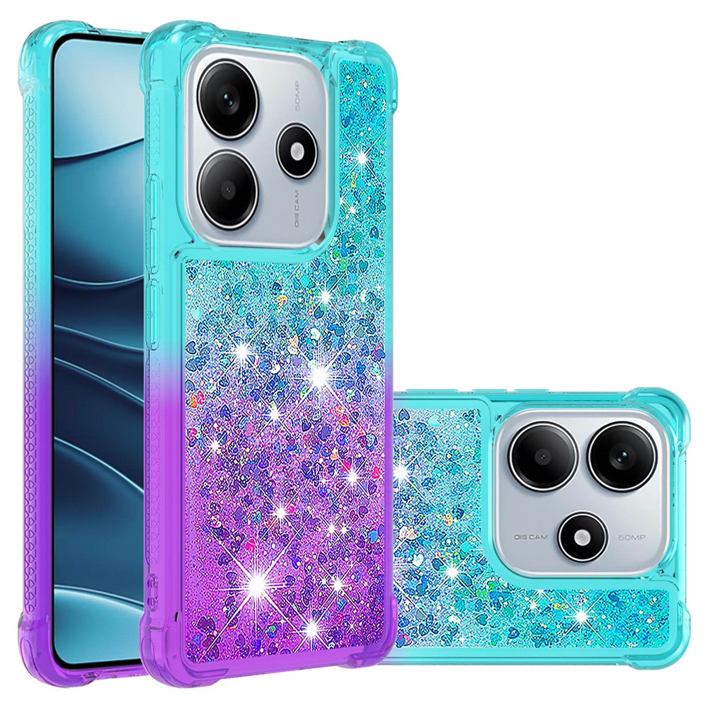 For Xiaomi Redmi Note 14 4G (163.25mm) TPU Case Gradient Quicksand Phone Back Cover