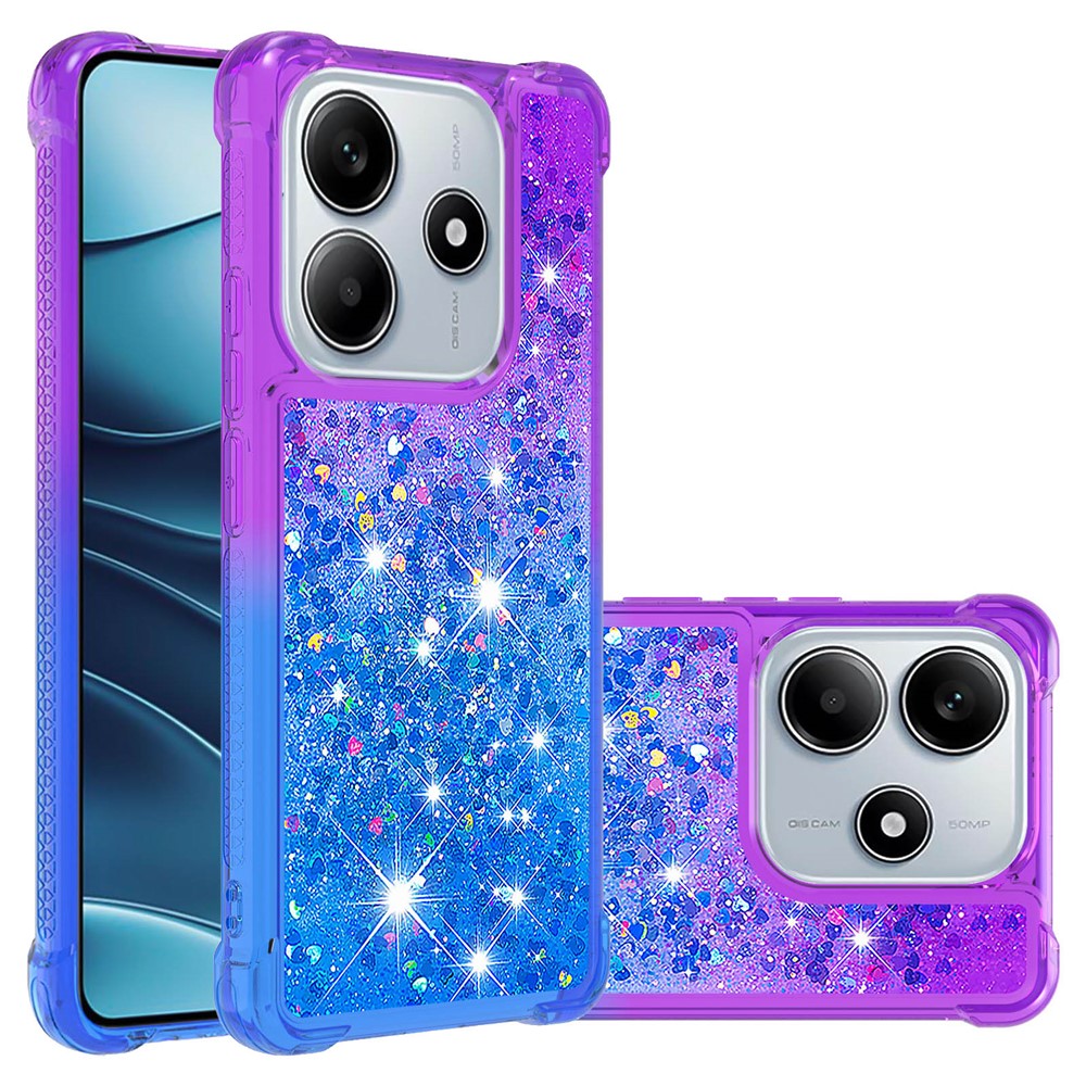 For Xiaomi Redmi Note 14 4G (163.25mm) TPU Case Gradient Quicksand Phone Back Cover