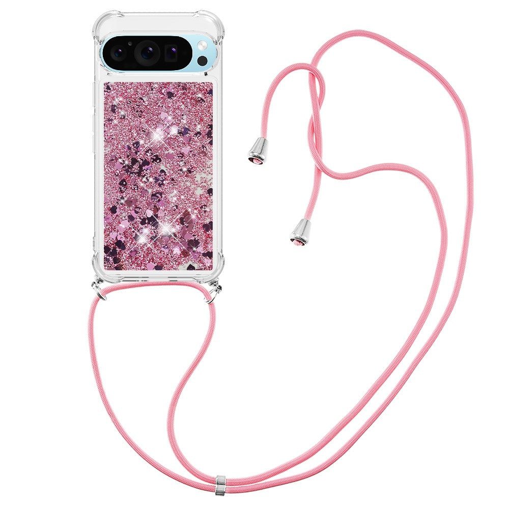 Til Google Pixel 10 Pro / Google Pixel 10 TPU-cover Quicksand telefoncover med lanyard