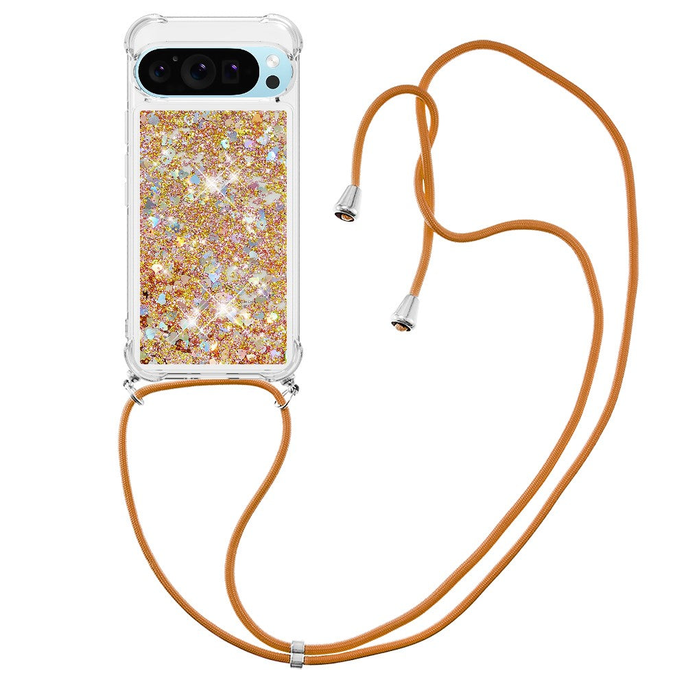 Til Google Pixel 10 Pro / Google Pixel 10 TPU-cover Quicksand telefoncover med lanyard