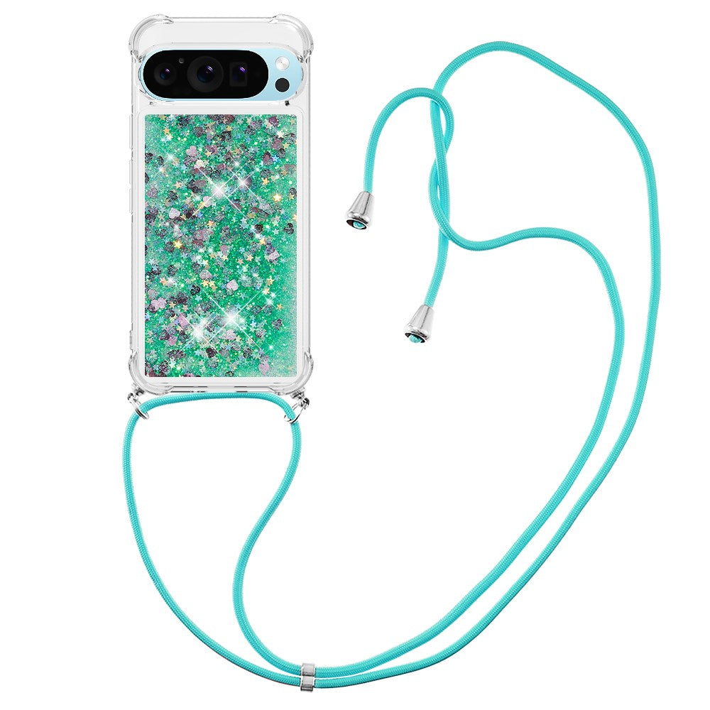 Til Google Pixel 10 Pro / Google Pixel 10 TPU-cover Quicksand telefoncover med lanyard