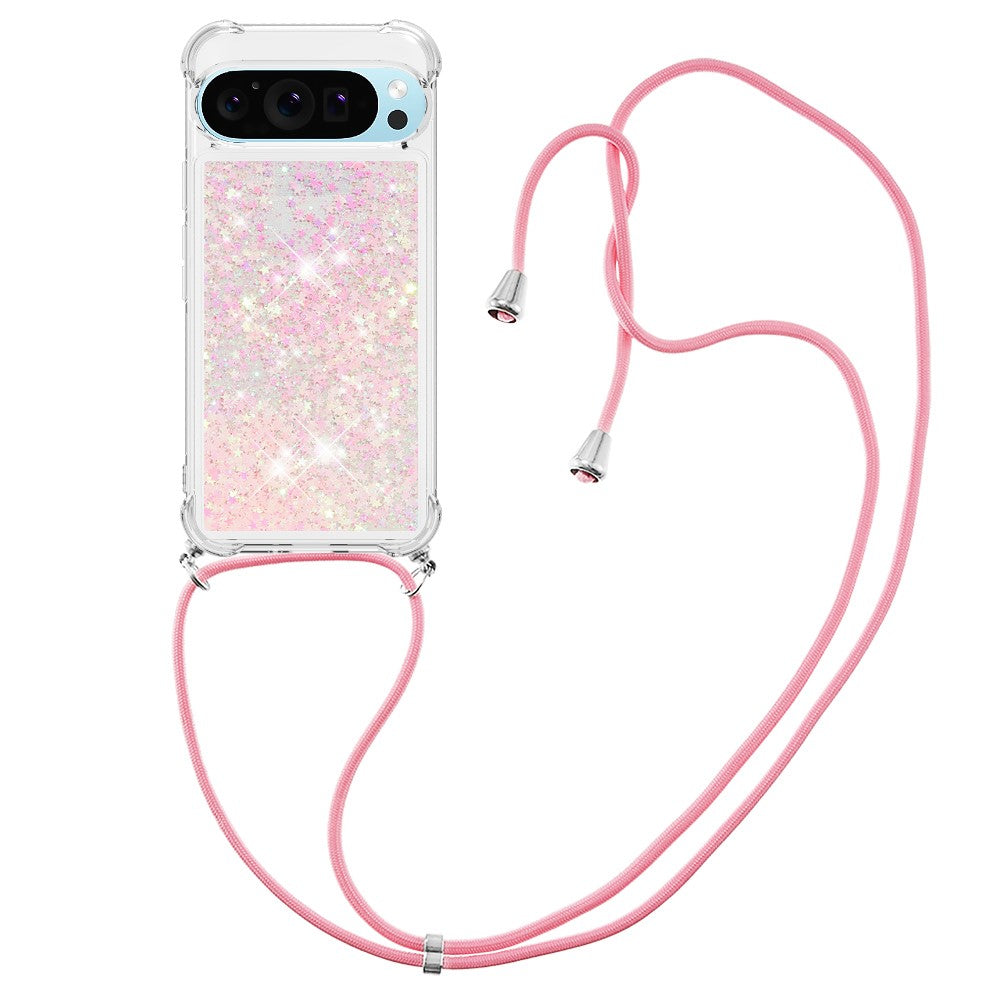 Til Google Pixel 10 Pro / Google Pixel 10 TPU-cover Quicksand telefoncover med lanyard