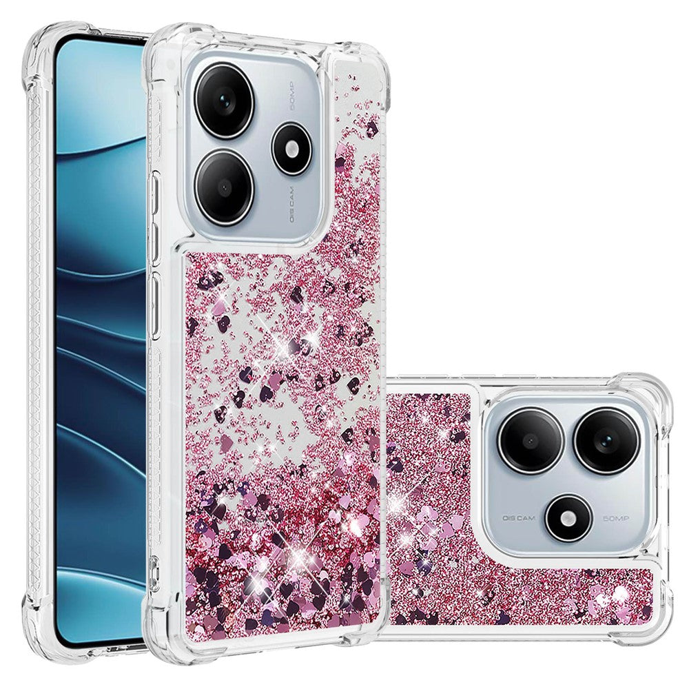 For Xiaomi Redmi Note 14 4G (163.25mm) TPU Case Glitter Quicksand Shockproof Phone Back Cover