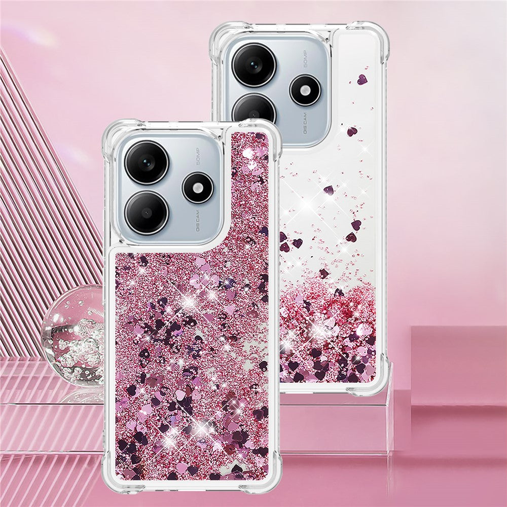 For Xiaomi Redmi Note 14 4G (163.25mm) TPU Case Glitter Quicksand Shockproof Phone Back Cover