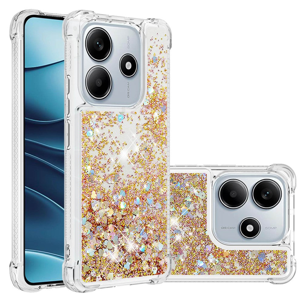 For Xiaomi Redmi Note 14 4G (163.25mm) TPU Case Glitter Quicksand Shockproof Phone Back Cover