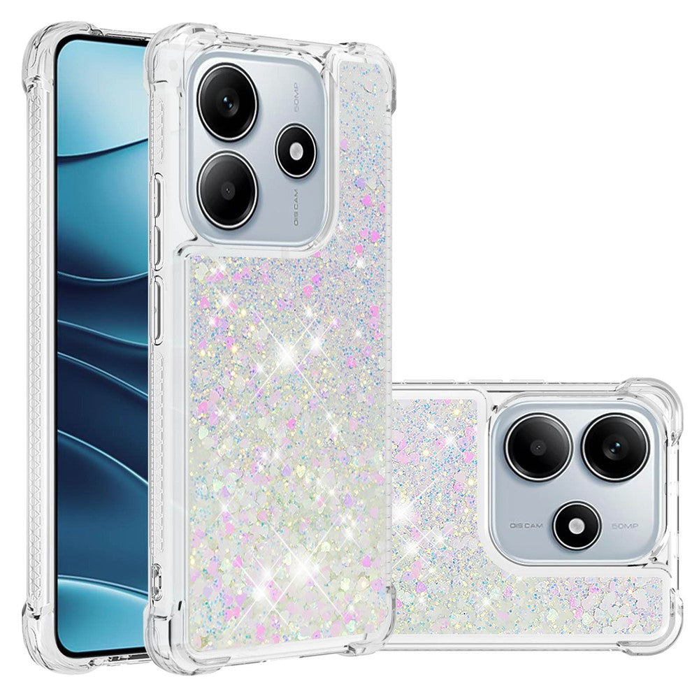 For Xiaomi Redmi Note 14 4G (163.25mm) TPU Case Glitter Quicksand Shockproof Phone Back Cover