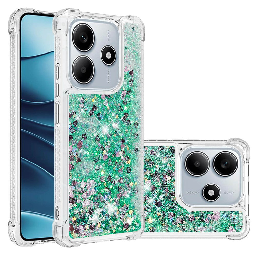 For Xiaomi Redmi Note 14 4G (163.25mm) TPU Case Glitter Quicksand Shockproof Phone Back Cover