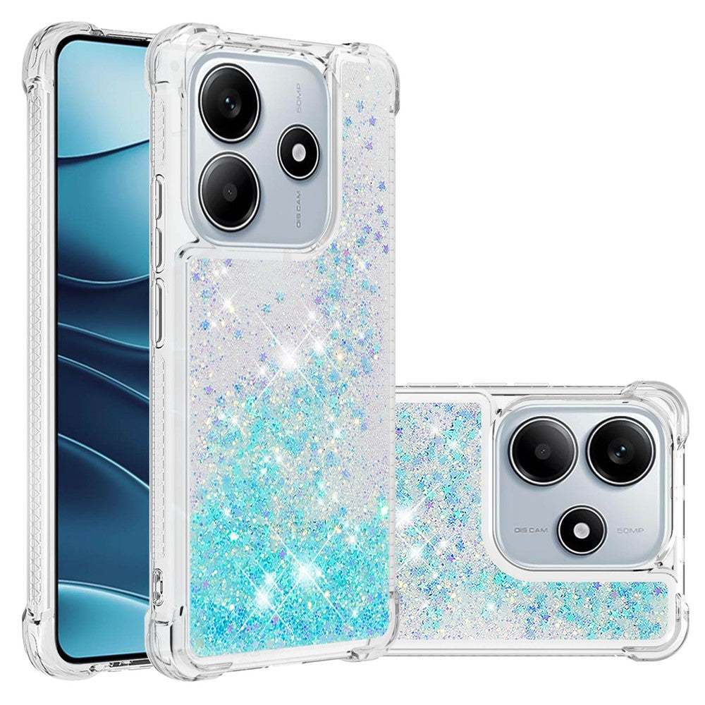 For Xiaomi Redmi Note 14 4G (163.25mm) TPU Case Glitter Quicksand Shockproof Phone Back Cover