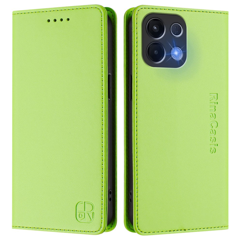 For Oppo K13 5G Leather Case RINACASIS RC01 Phone Cover with RFID Blocking Wallet Stand