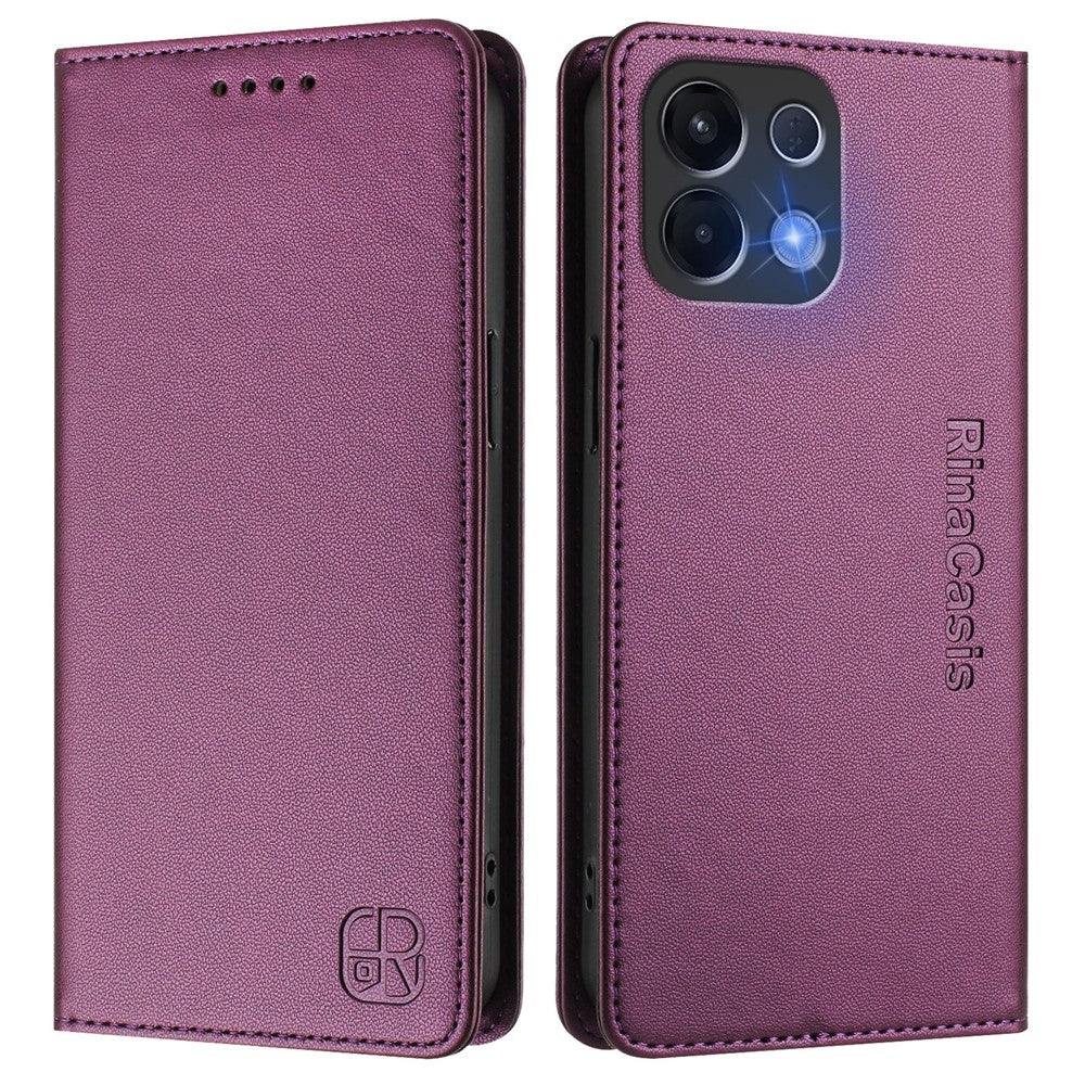 For Oppo K13 5G Leather Case RINACASIS RC01 Phone Cover with RFID Blocking Wallet Stand
