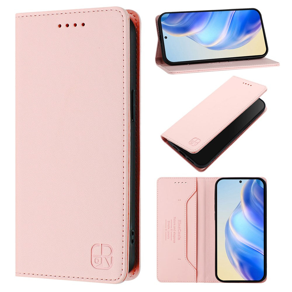 Läderfodral för OnePlus 13T 5G, RINACASIS RC01, mobilfodral med RFID-blockerande plånboksställ