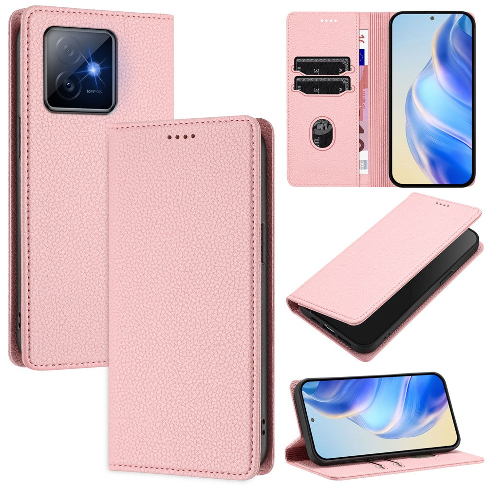 For Honor X60 GT 5G Wallet Case RFID Blocking Litchi Texture Leather Mobile Cover