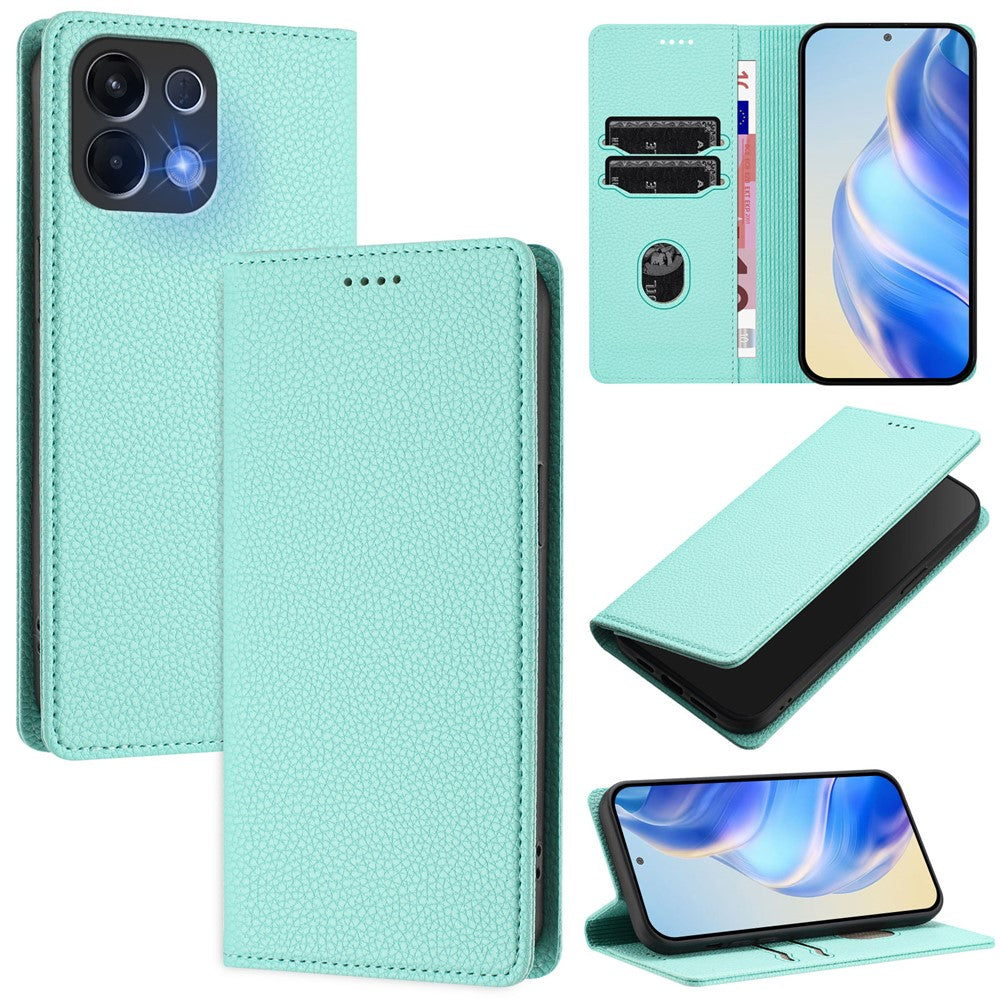 For Oppo K13 5G Wallet Case RFID Blocking Litchi Texture Leather Mobile Cover