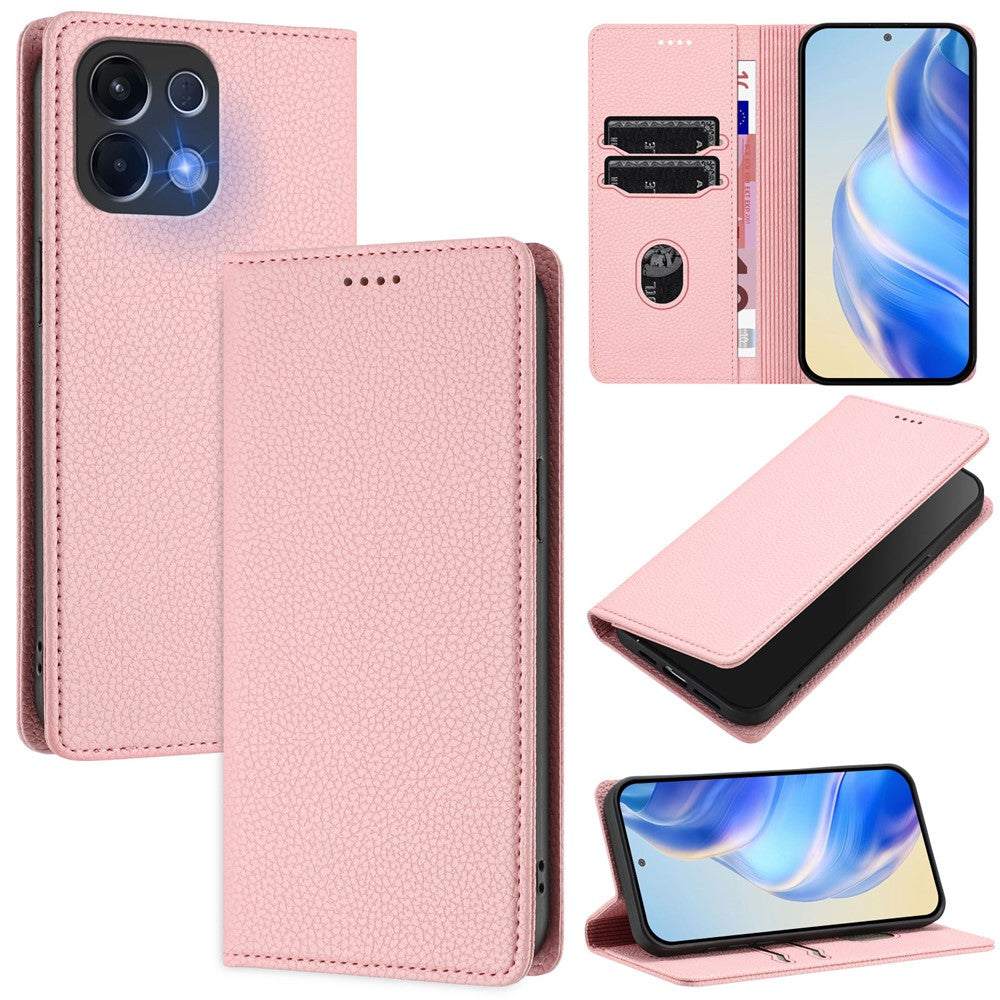For Oppo K13 5G Wallet Case RFID Blocking Litchi Texture Leather Mobile Cover